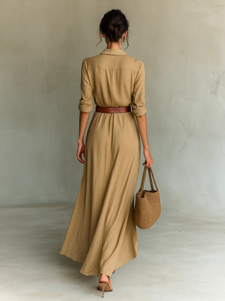Jolina | Custom-Fit Long Sleeve Maxi Dress