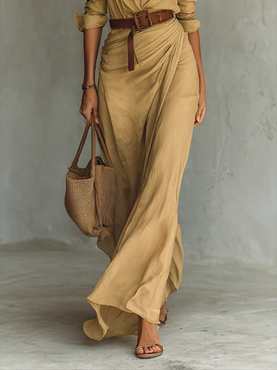Jolina | Custom-Fit Long Sleeve Maxi Dress
