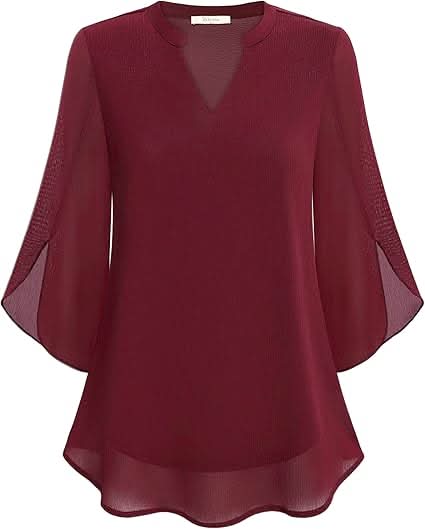 Celest Double-Layer Chiffon Top