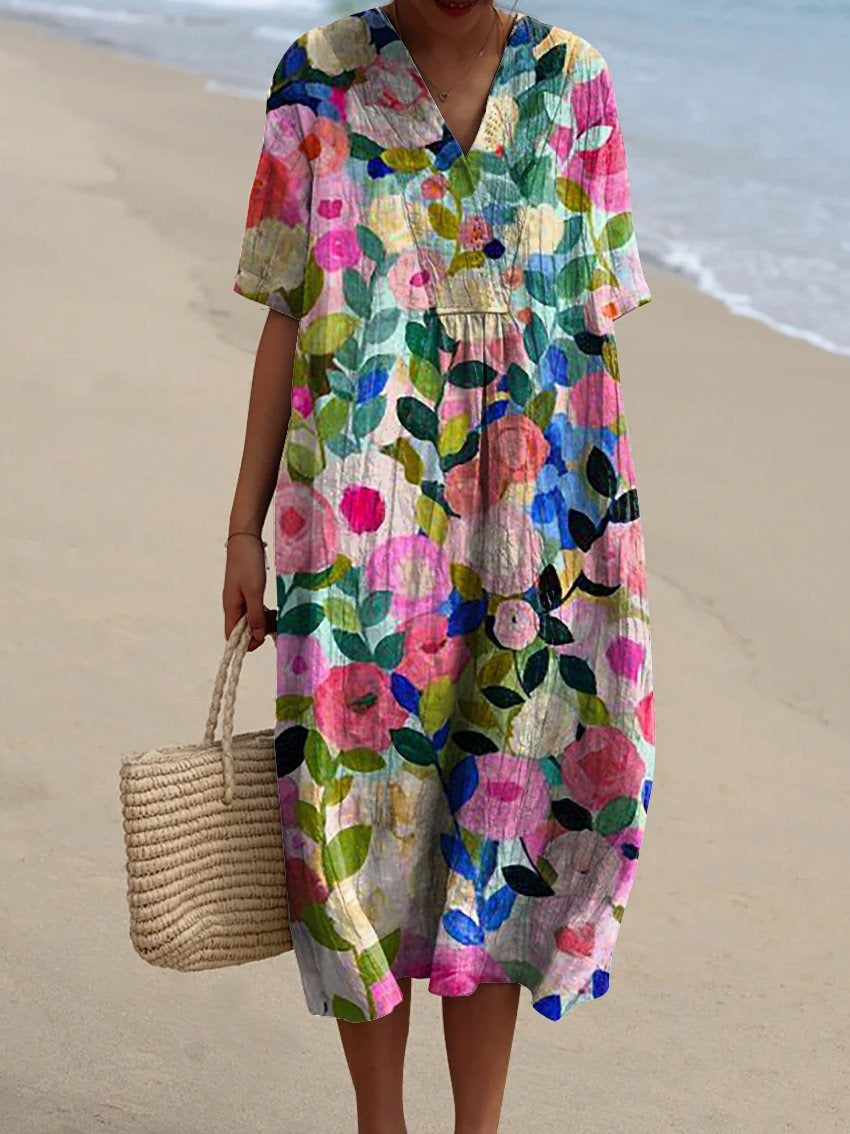 Carina | Vibrant Floral Print Dress
