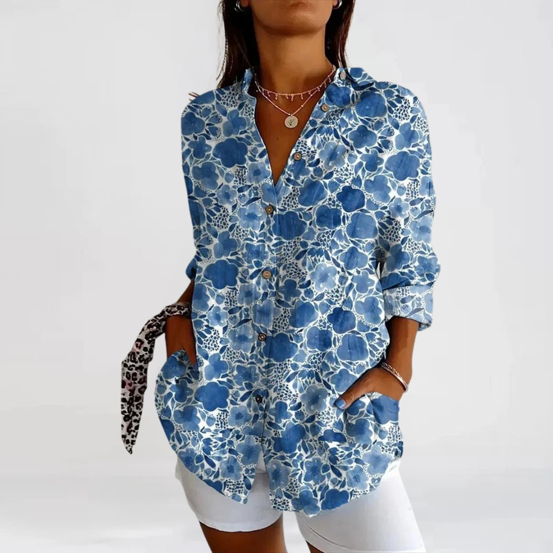 Floral Print Casual Blouse - Tina Collection