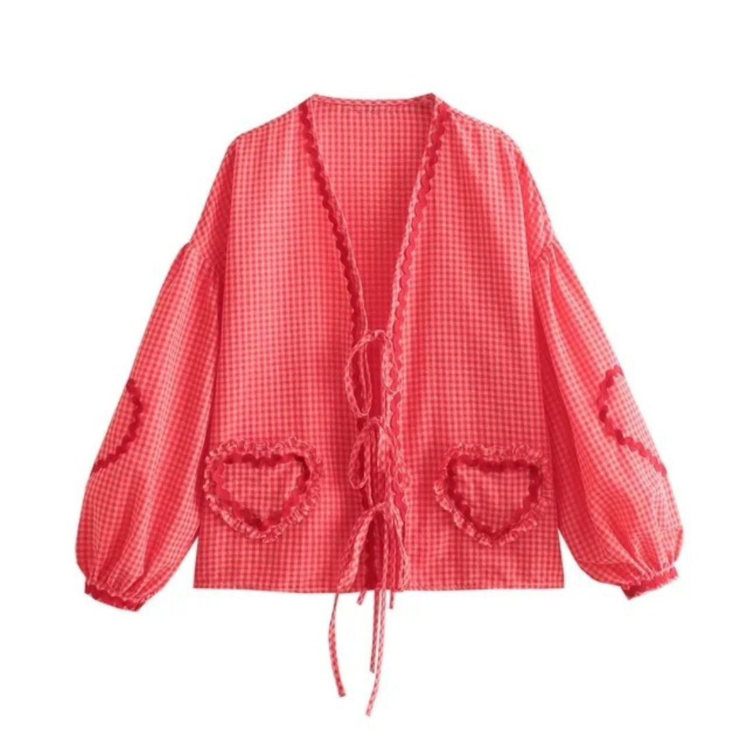 GRACIE Heart Print Blouse