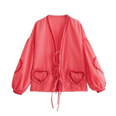 GRACIE Heart Print Blouse
