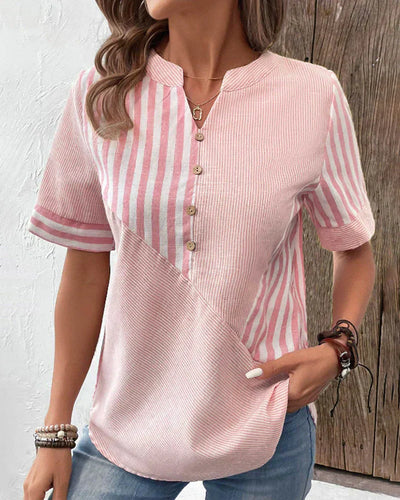 Chic Striped Blouse by Ava