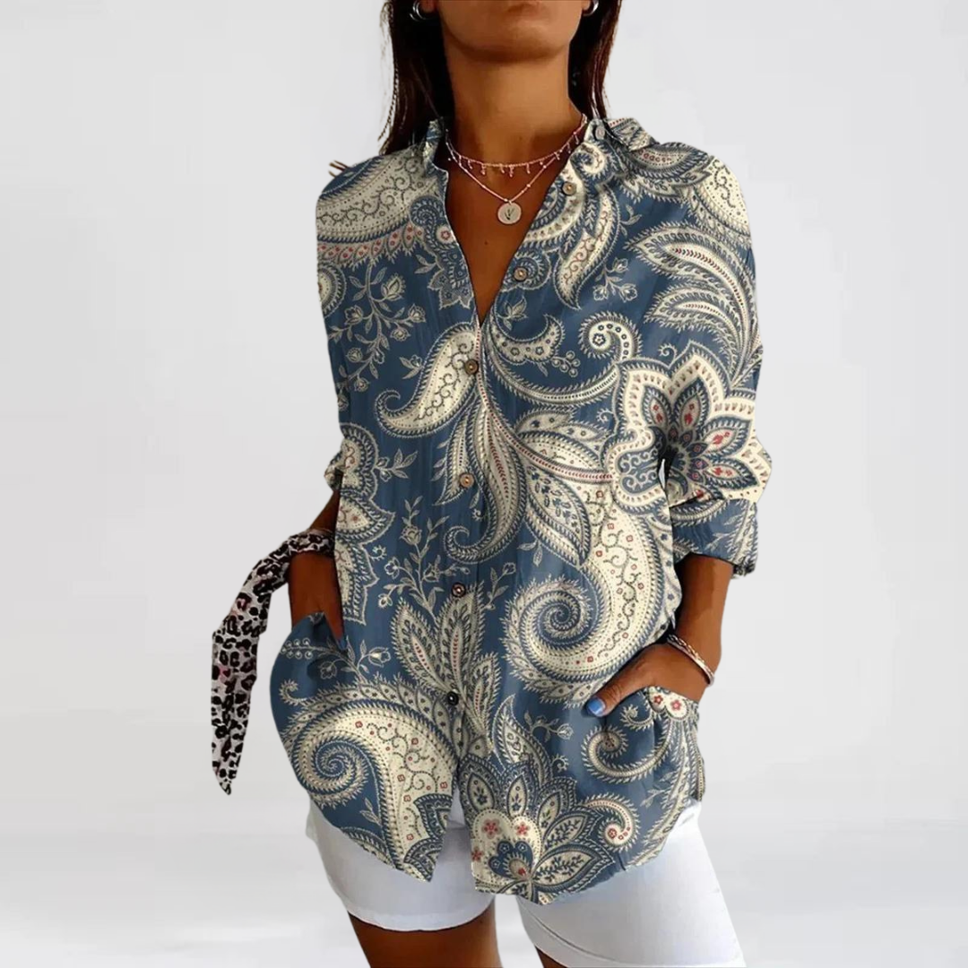 Floral Print Casual Blouse - Tina Collection