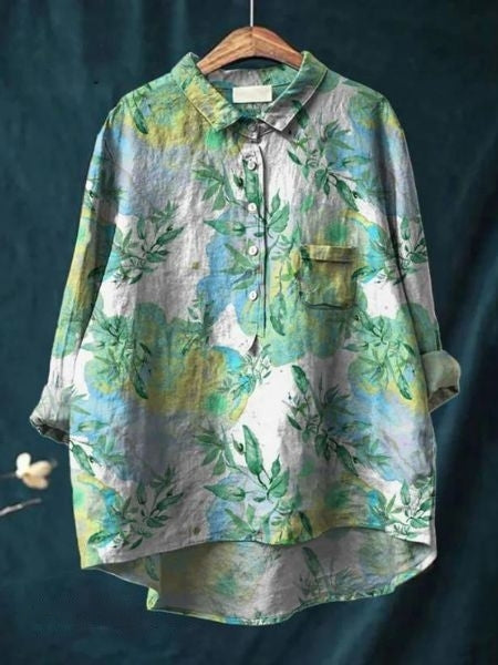 Floral Elegance Lila Blouse
