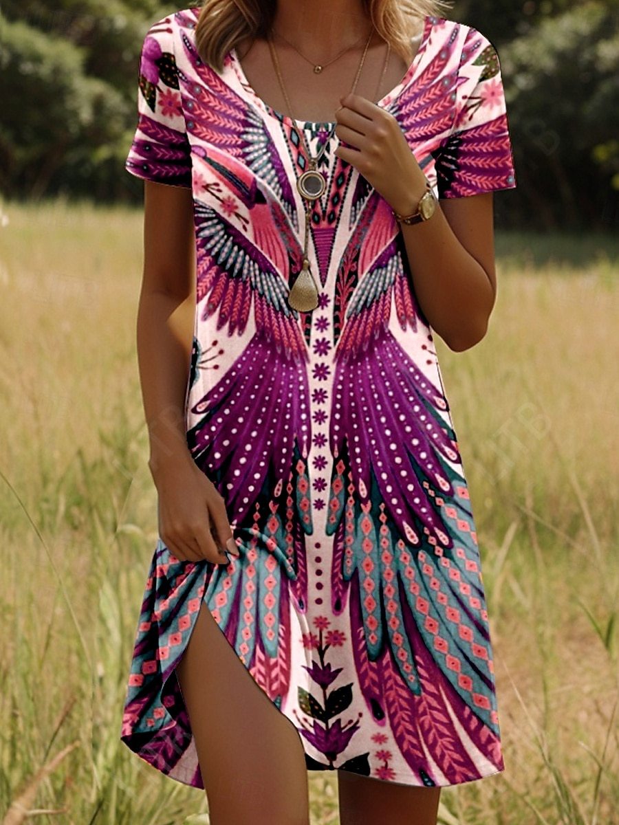 Millie | Chic Ethnic Print Summer Dress