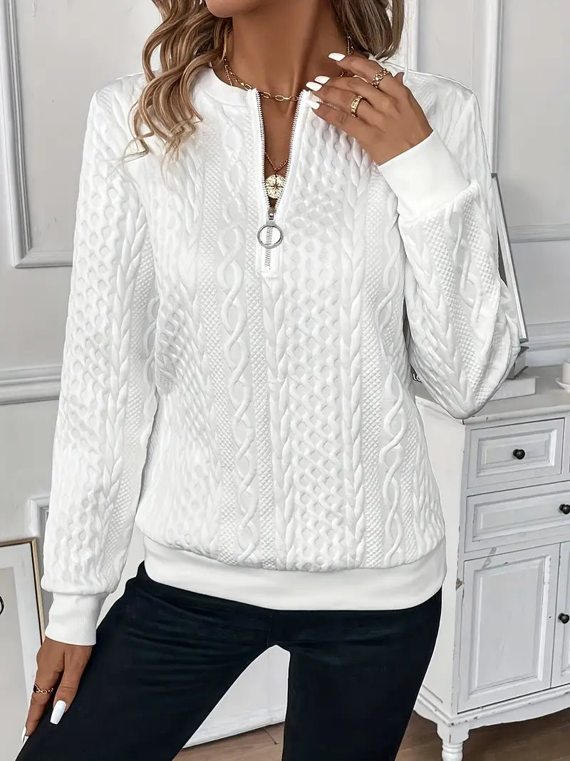 Chic Hannah Zip-Up Jumper