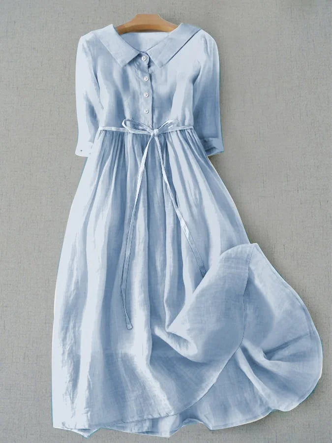 Agapi | Elegant Waist-Tie Dress for a Flattering Fit