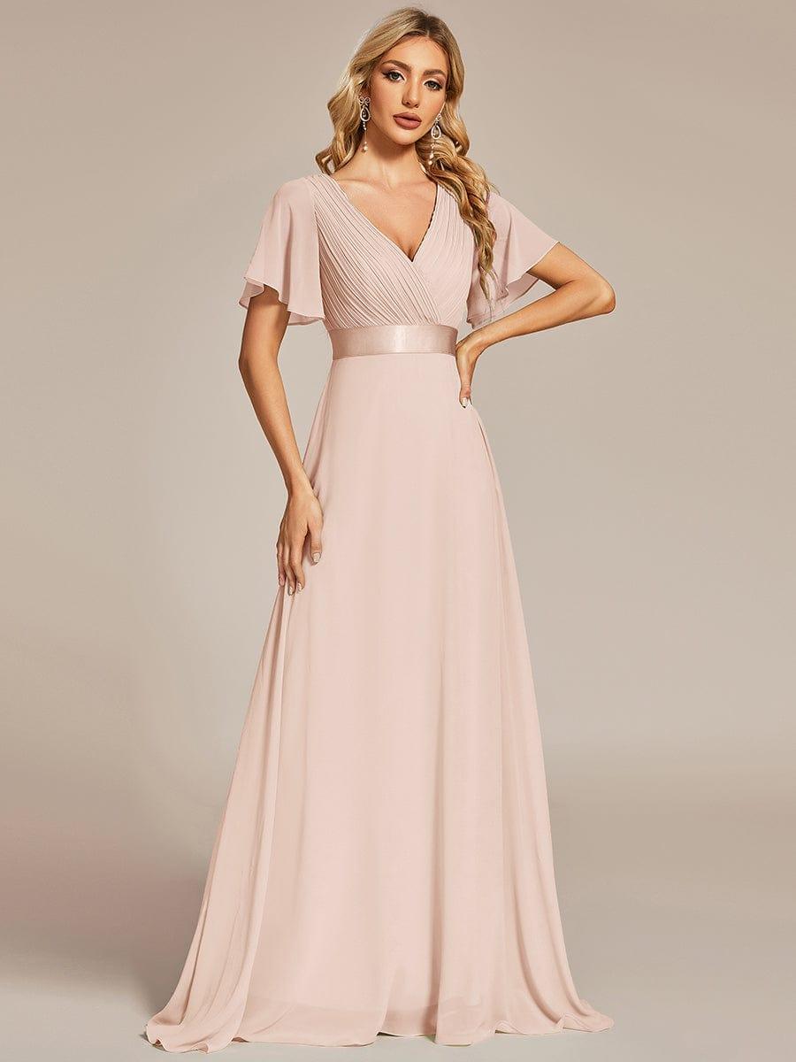 Monique | Elegant Long Bridesmaid Dress with Empire Waist