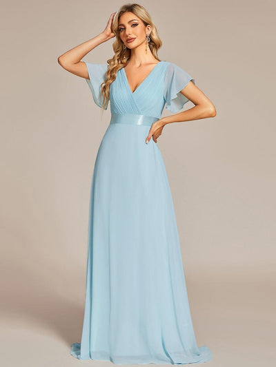 Monique | Elegant Long Bridesmaid Dress with Empire Waist