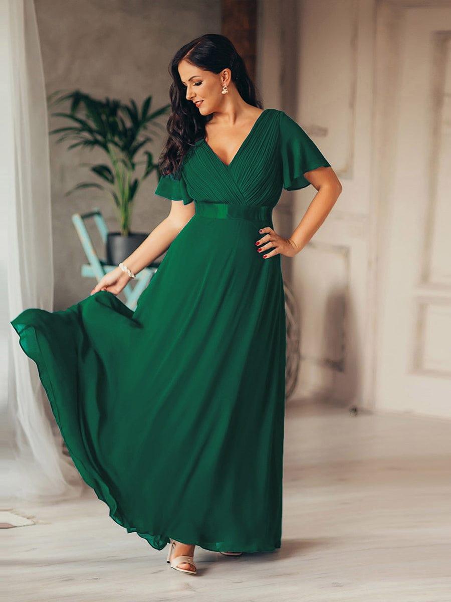Monique | Elegant Long Bridesmaid Dress with Empire Waist