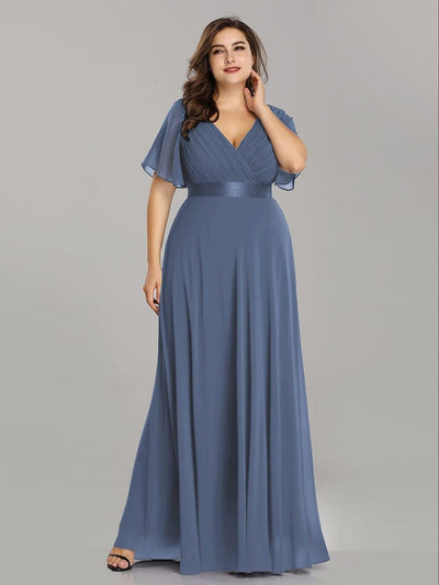 Monique | Elegant Long Bridesmaid Dress with Empire Waist