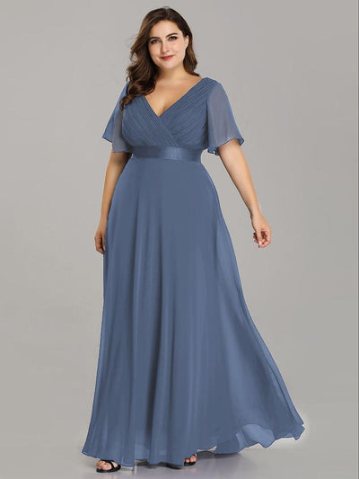 Monique | Elegant Long Bridesmaid Dress with Empire Waist
