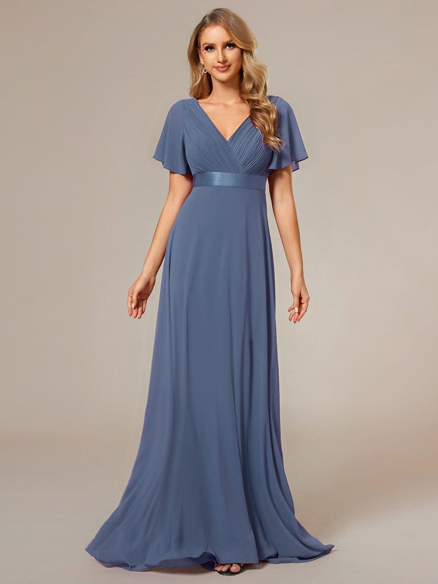 Monique | Elegant Long Bridesmaid Dress with Empire Waist
