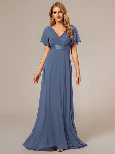 Monique | Elegant Long Bridesmaid Dress with Empire Waist