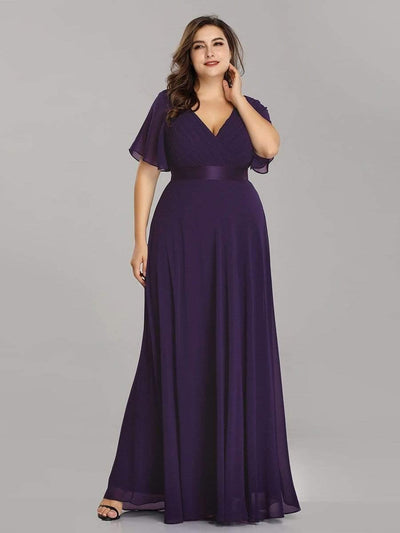Monique | Elegant Long Bridesmaid Dress with Empire Waist