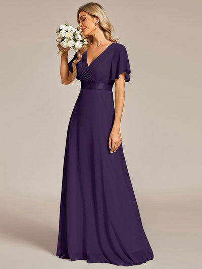 Monique | Elegant Long Bridesmaid Dress with Empire Waist