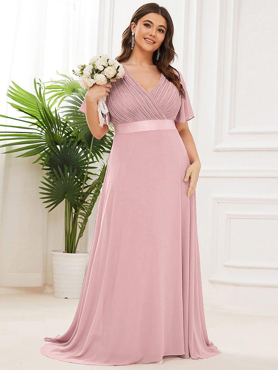 Monique | Elegant Long Bridesmaid Dress with Empire Waist