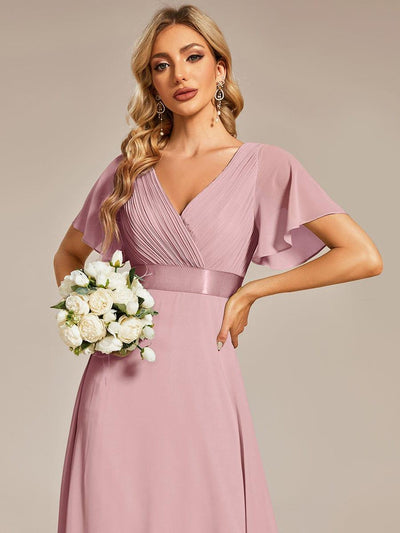 Monique | Elegant Long Bridesmaid Dress with Empire Waist