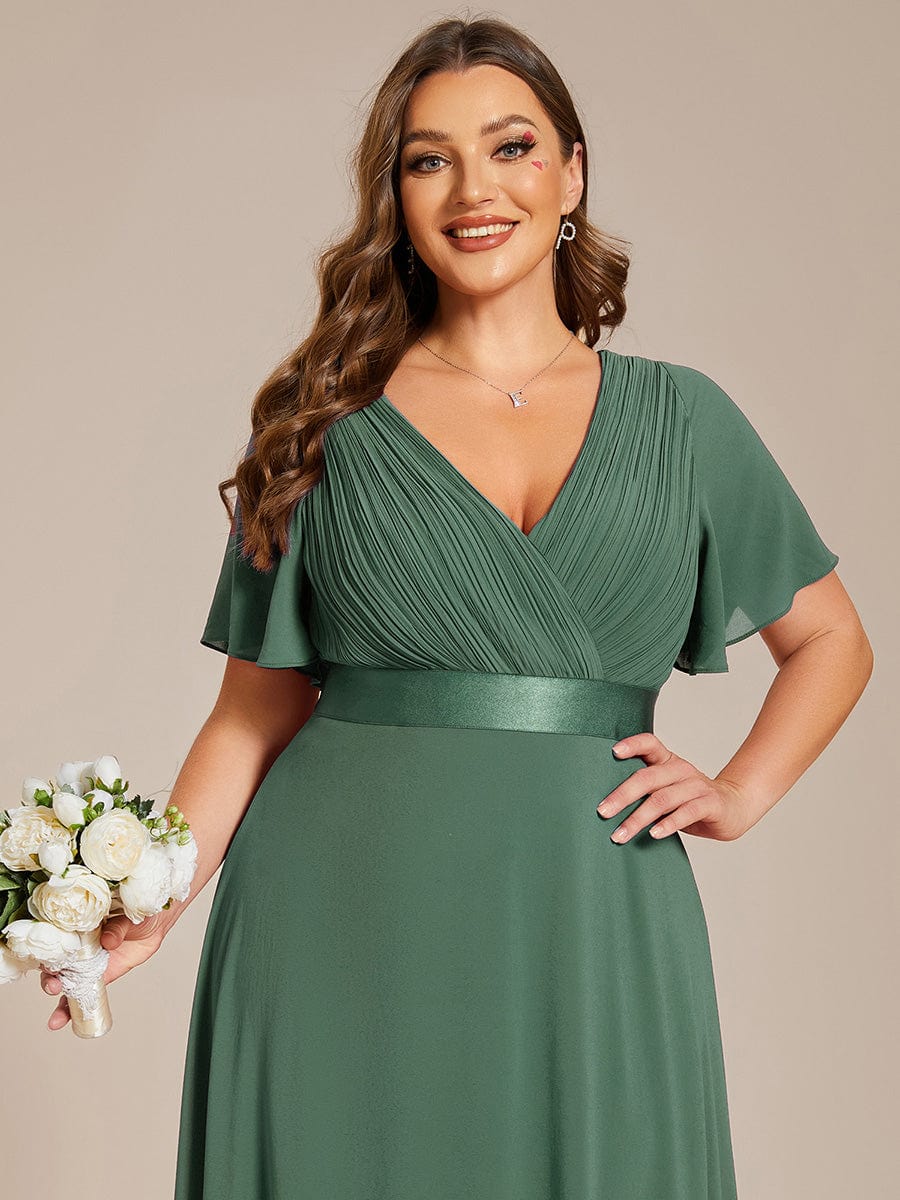 Monique | Elegant Long Bridesmaid Dress with Empire Waist