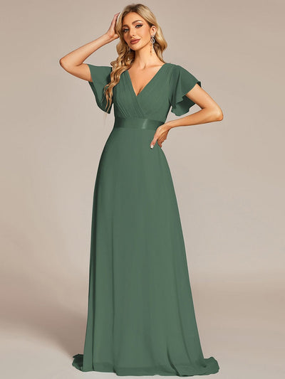 Monique | Elegant Long Bridesmaid Dress with Empire Waist
