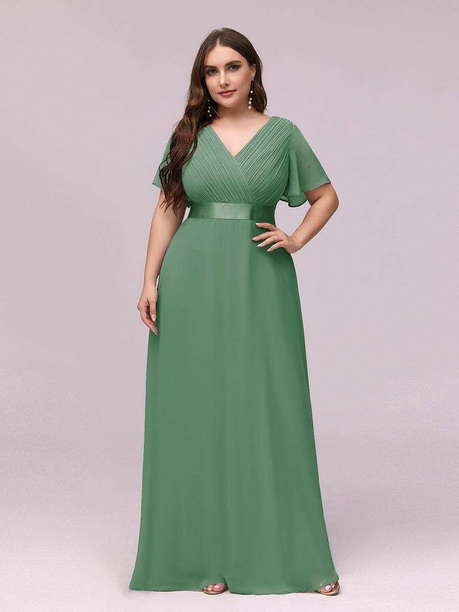 Monique | Elegant Long Bridesmaid Dress with Empire Waist