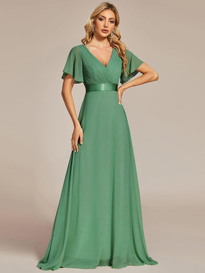 Monique | Elegant Long Bridesmaid Dress with Empire Waist