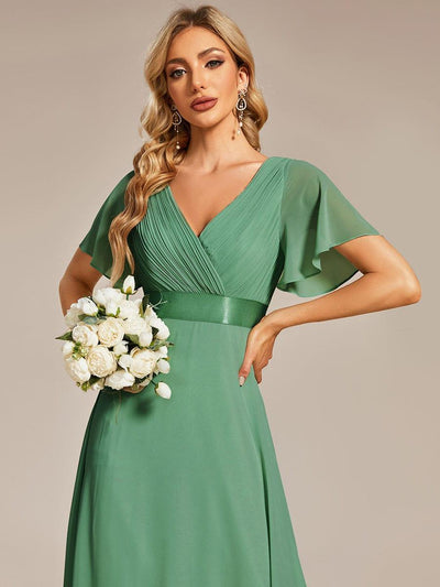 Monique | Elegant Long Bridesmaid Dress with Empire Waist