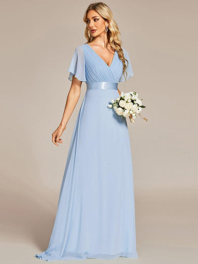 Monique | Elegant Long Bridesmaid Dress with Empire Waist