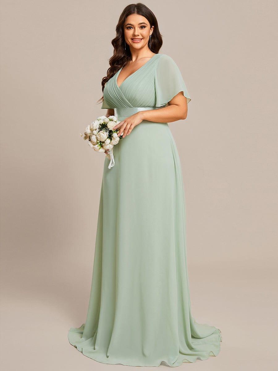 Monique | Elegant Long Bridesmaid Dress with Empire Waist