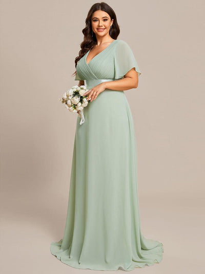 Monique | Elegant Long Bridesmaid Dress with Empire Waist