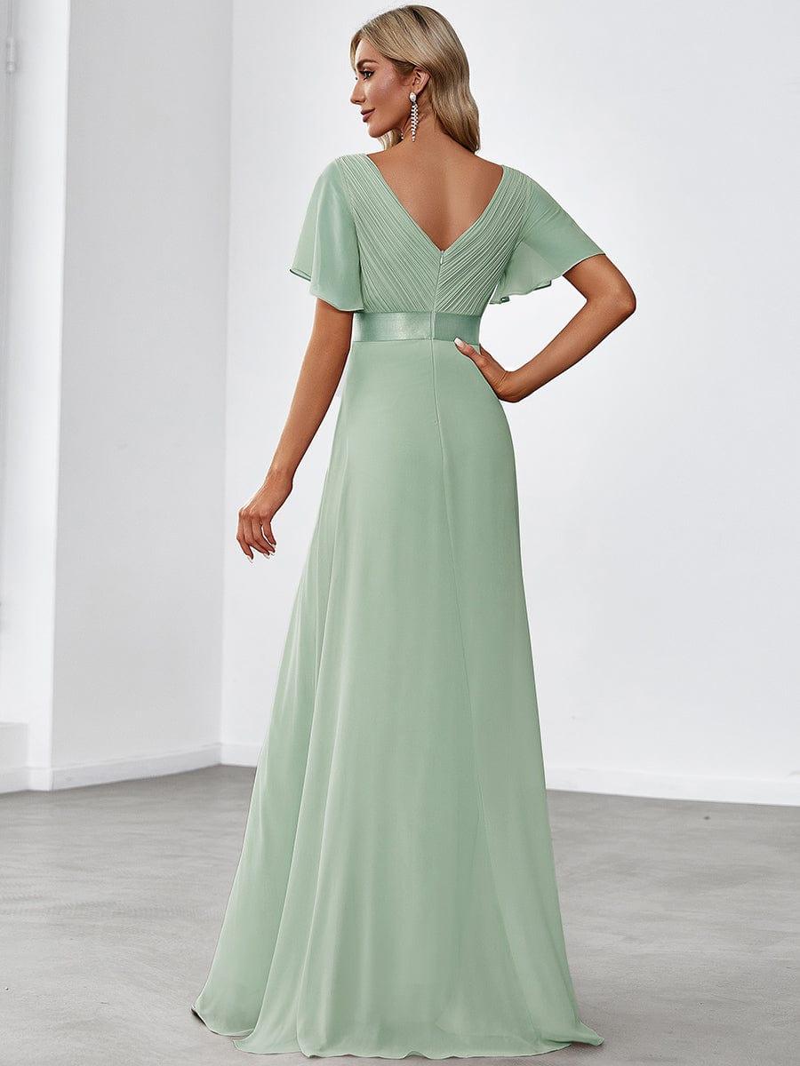 Monique | Elegant Long Bridesmaid Dress with Empire Waist