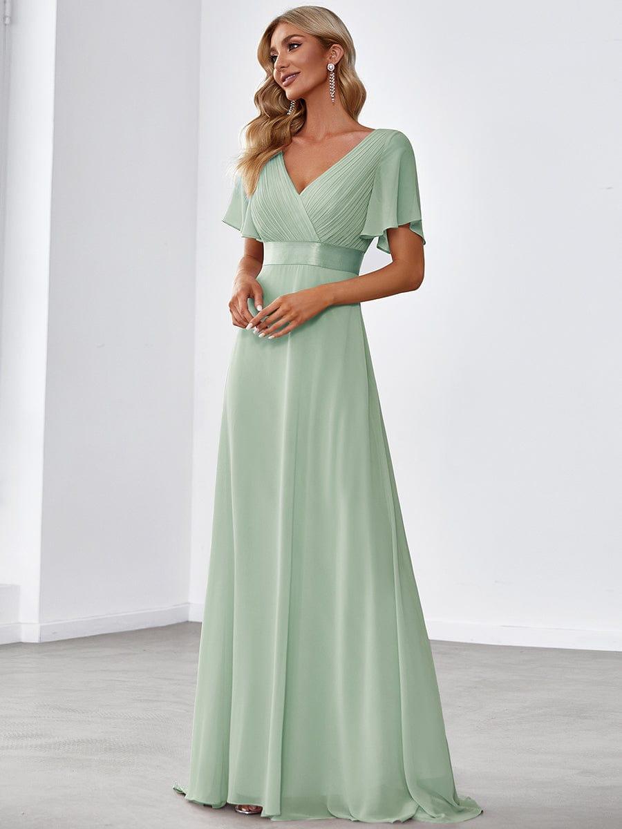 Monique | Elegant Long Bridesmaid Dress with Empire Waist