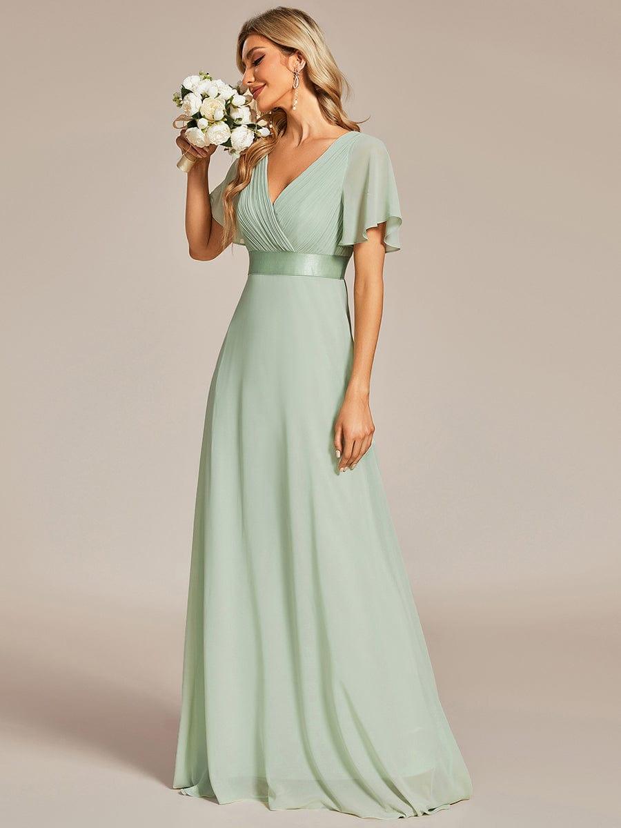 Monique | Elegant Long Bridesmaid Dress with Empire Waist