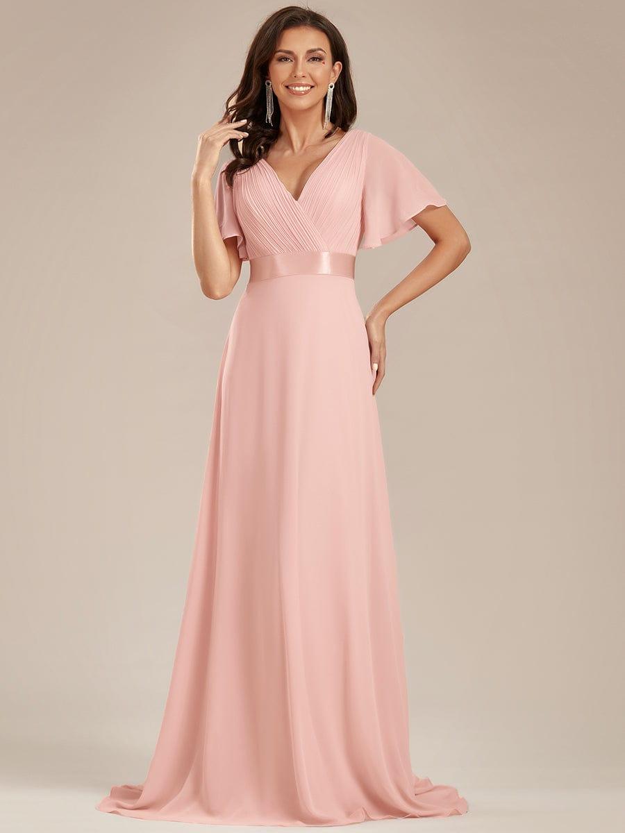 Monique | Elegant Long Bridesmaid Dress with Empire Waist