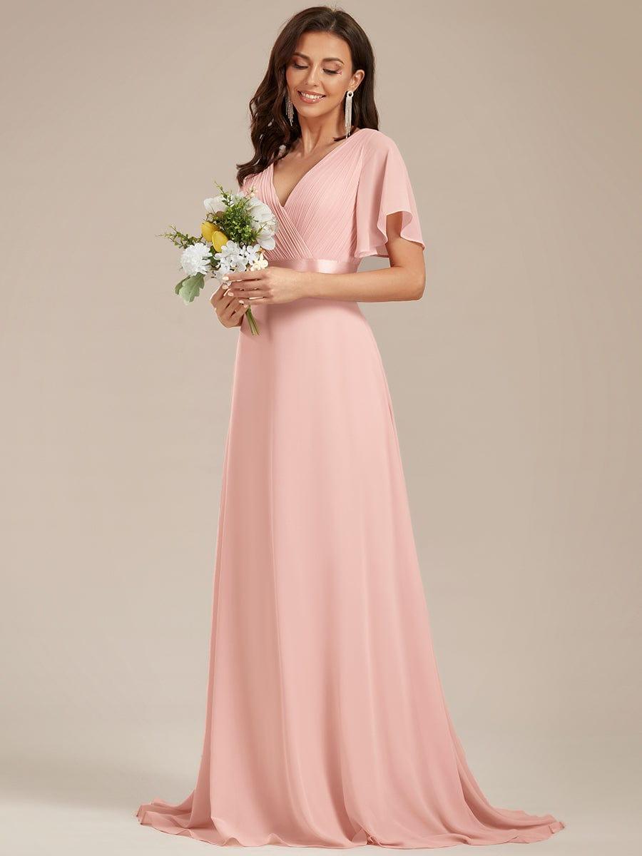 Monique | Elegant Long Bridesmaid Dress with Empire Waist