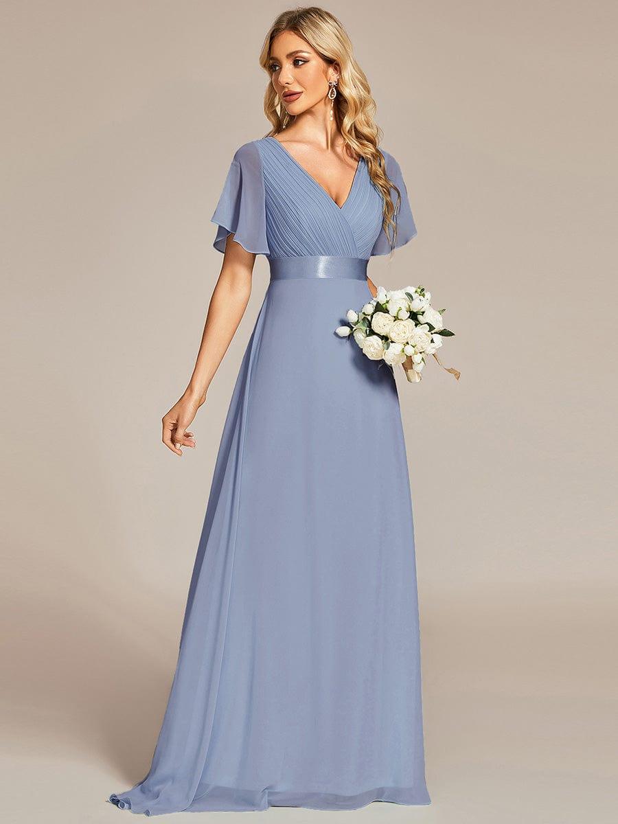 Monique | Elegant Long Bridesmaid Dress with Empire Waist