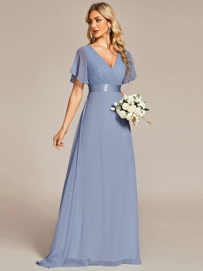 Monique | Elegant Long Bridesmaid Dress with Empire Waist