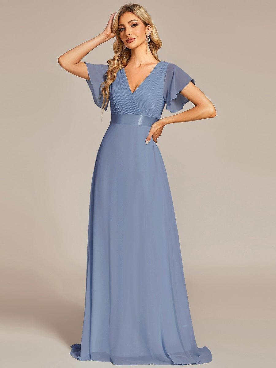 Monique | Elegant Long Bridesmaid Dress with Empire Waist