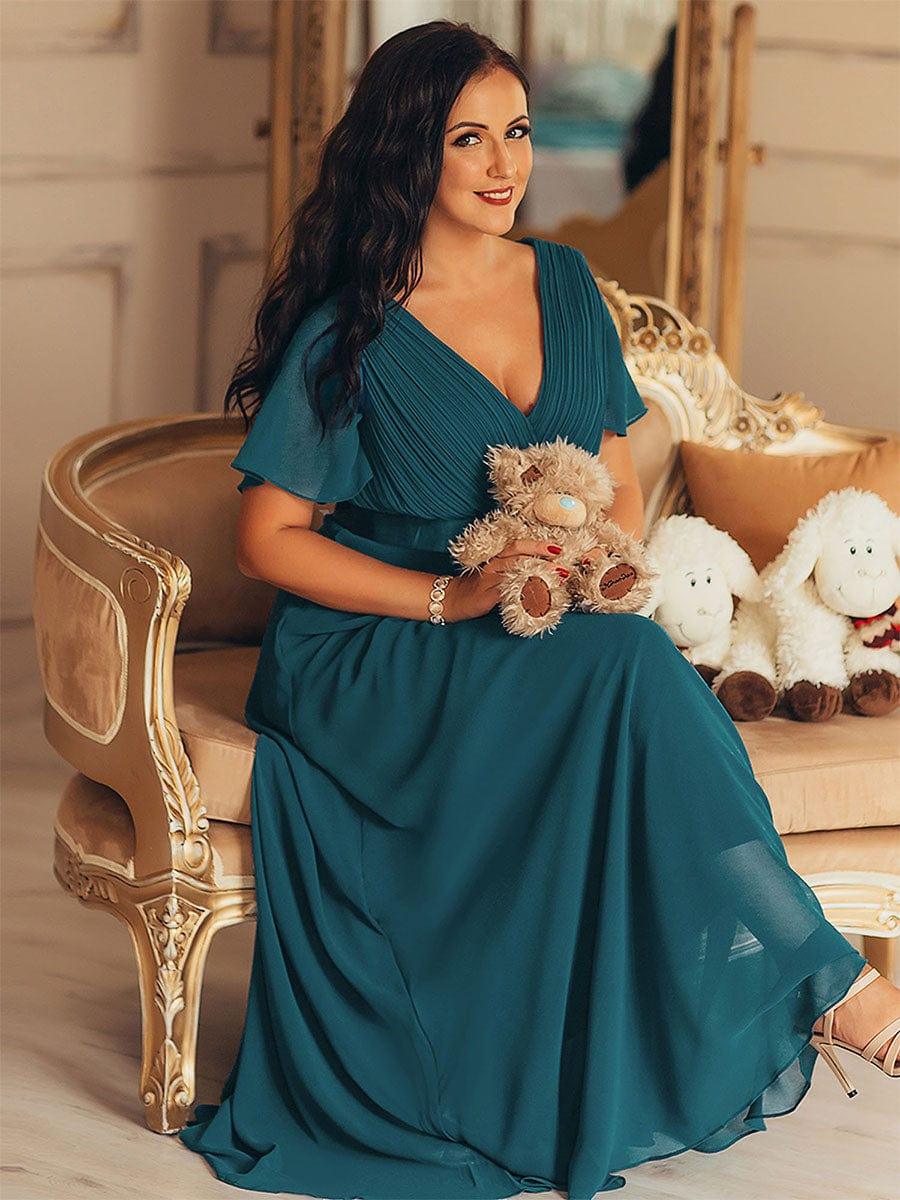 Monique | Elegant Long Bridesmaid Dress with Empire Waist