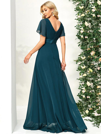Monique | Elegant Long Bridesmaid Dress with Empire Waist