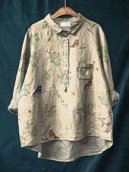 Floral Elegance Lila Blouse
