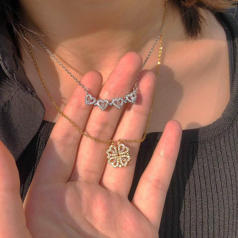 Four-leaf clover necklace
