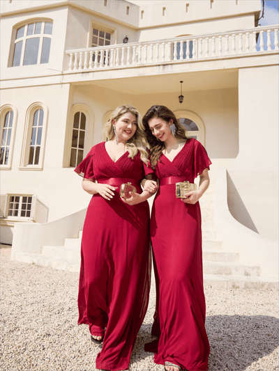 Monique | Elegant Long Bridesmaid Dress with Empire Waist