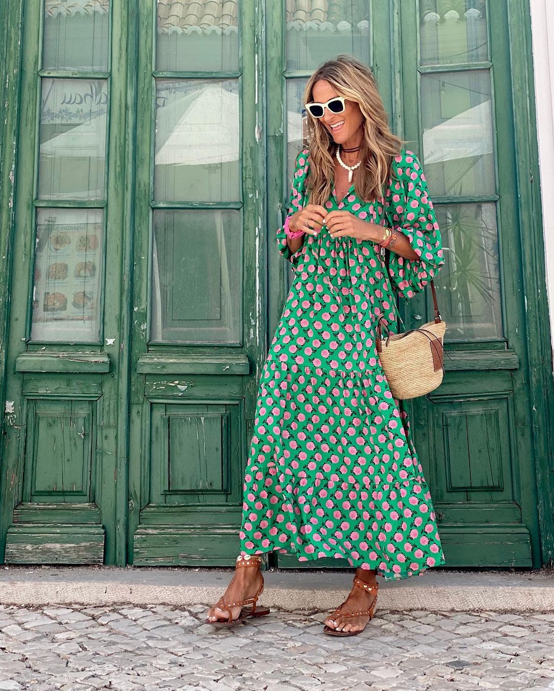 Dulcie | Flowing High-Low Geometric Print Dress