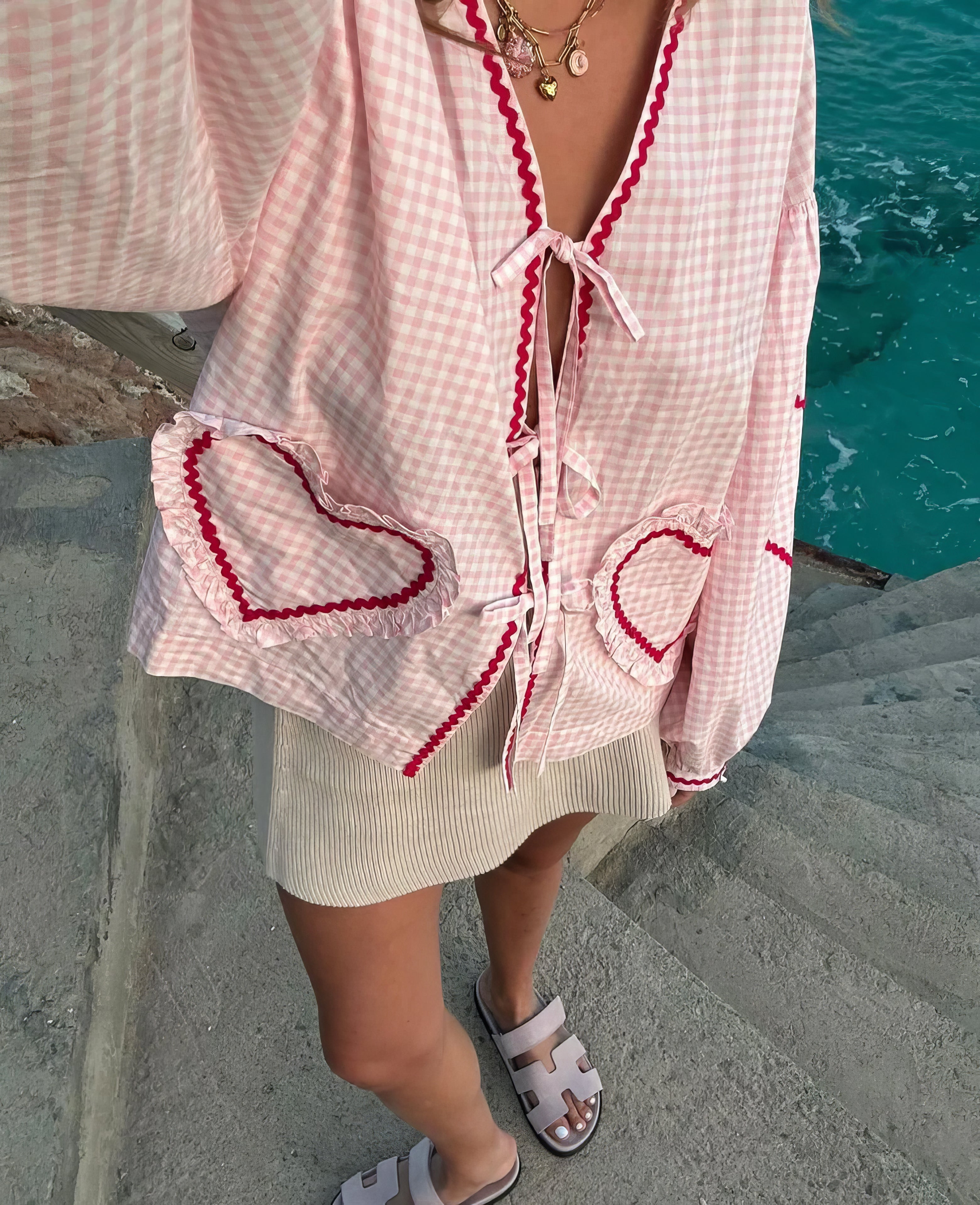 GRACIE Heart Print Blouse