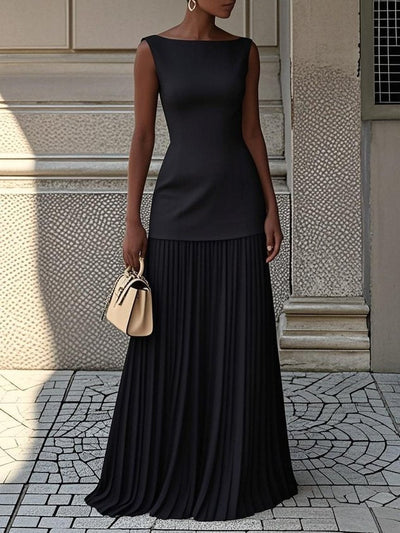 Willena | Elegant Pleated Maxi Dress