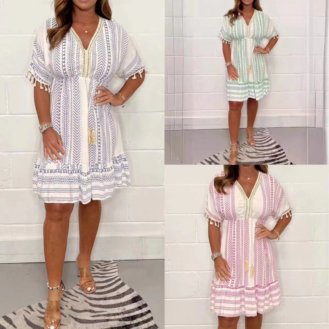 Analy | Bohemian V-Neck Dress