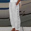 Anna - Striped Seabreeze Button Trousers
